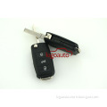 Car key case 3 button flip key case for skoda